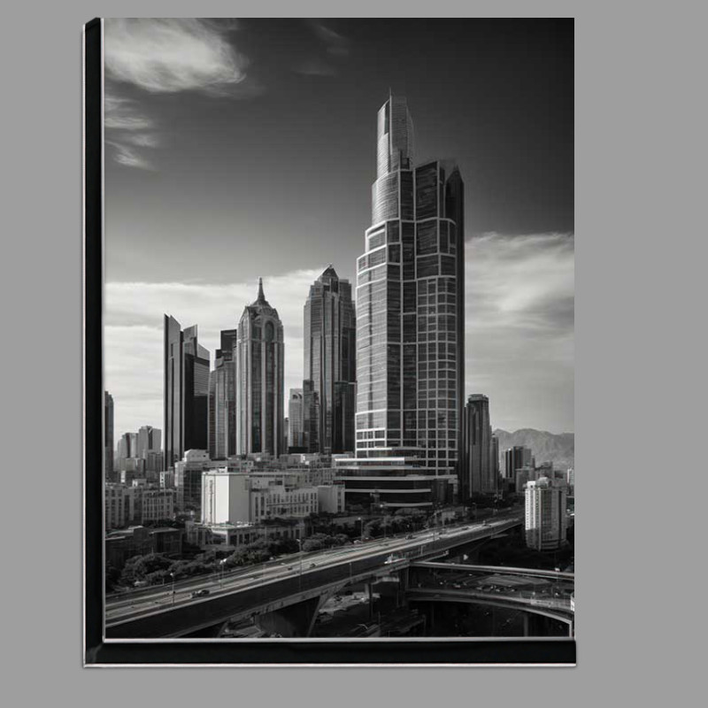 Buy Di-Bond : (Black and white towering city)
