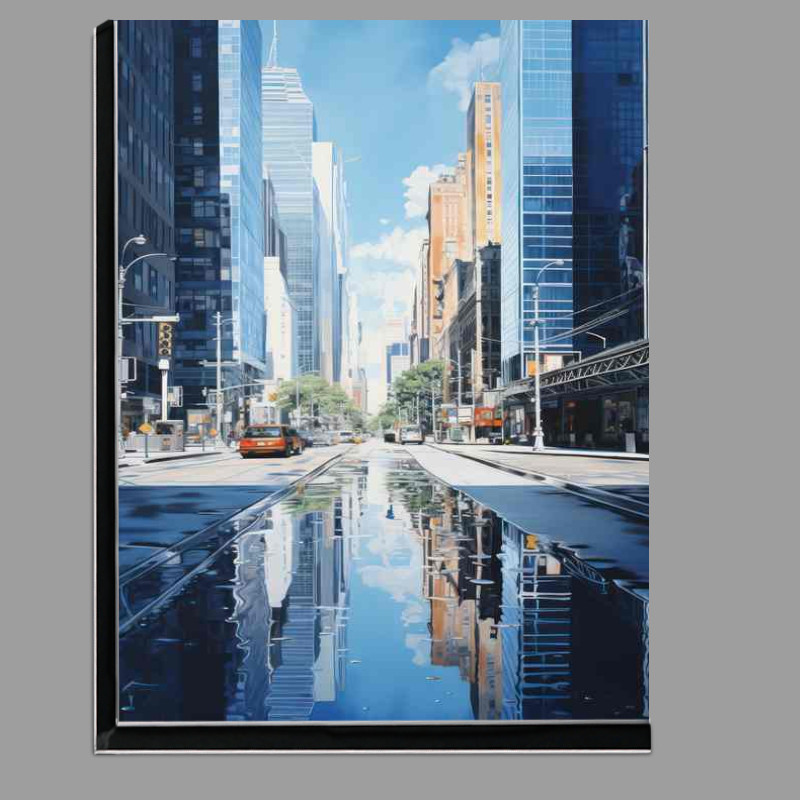 Buy Di-Bond : (Reflections in the water from tall buildings in the city)
