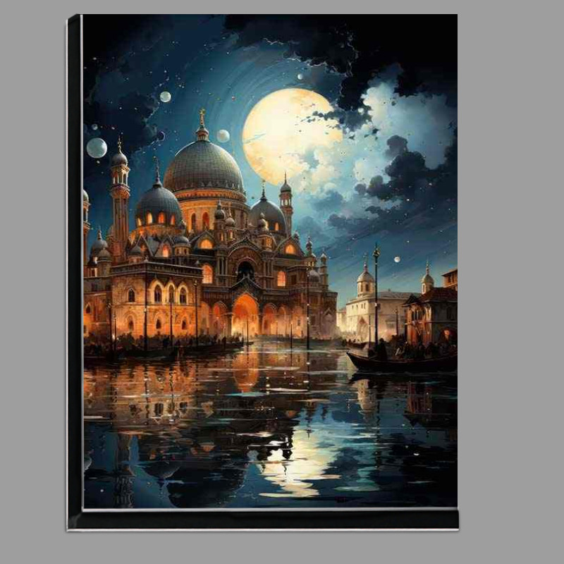 Buy Di-Bond : (Venice A view from the water with the moon reflecting)