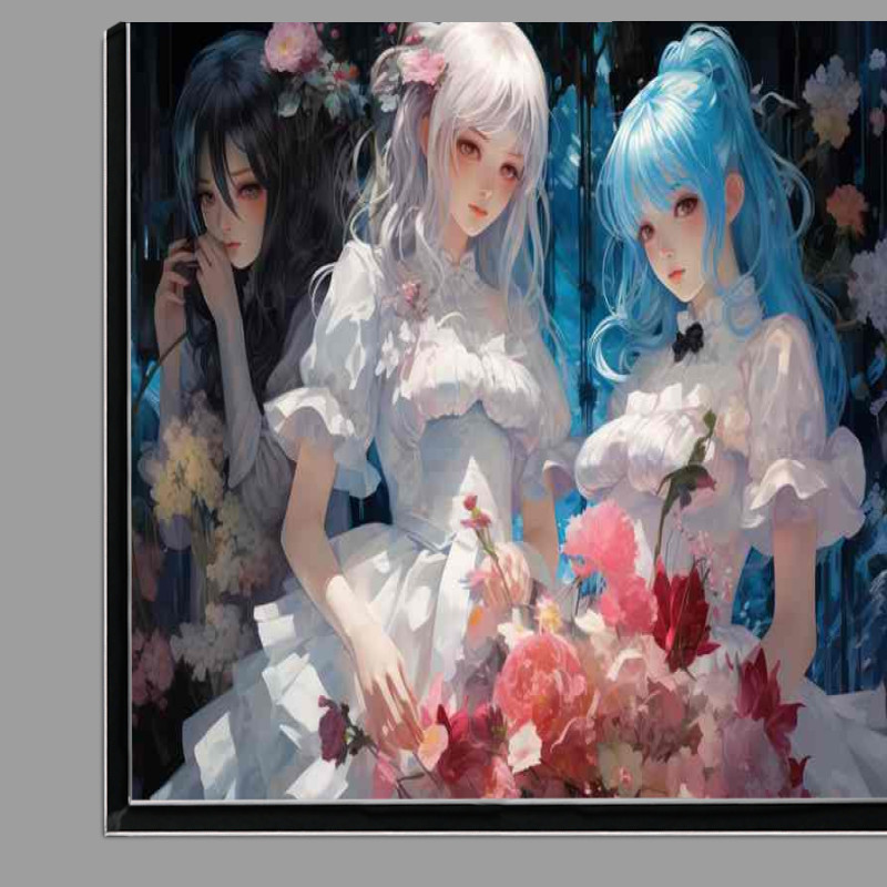 Buy Di-Bond : (Anime girls in white dress surrounded by flowers)