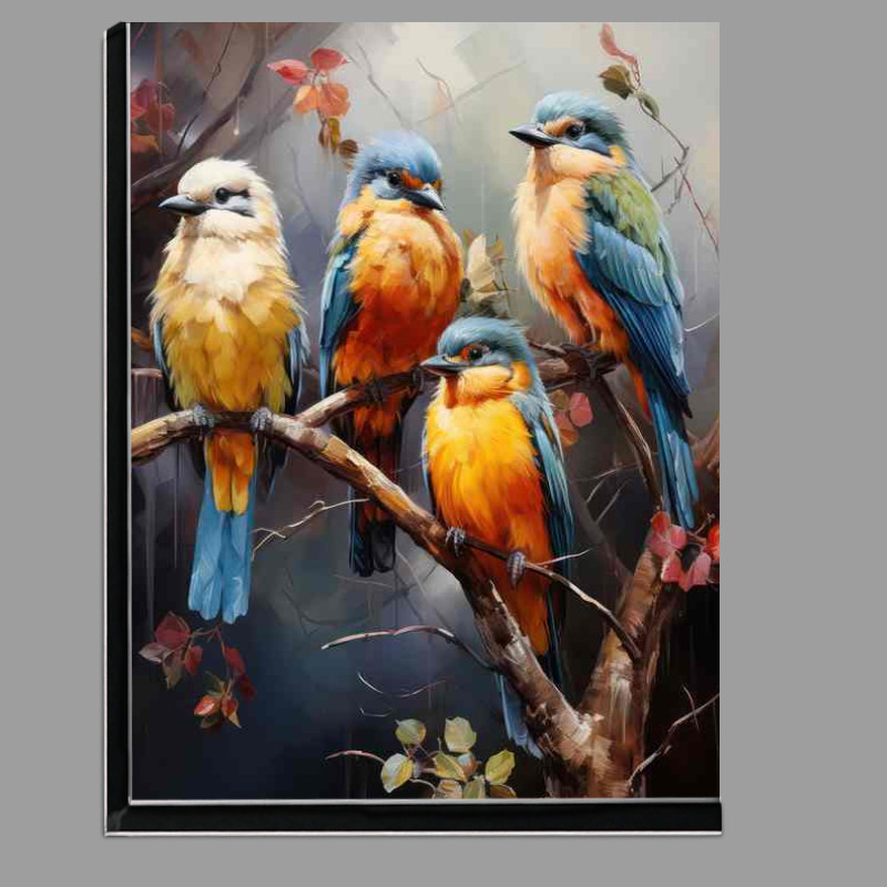 Buy Di-Bond : (A Visual Celebration of Avian Beauty birds on a branch)