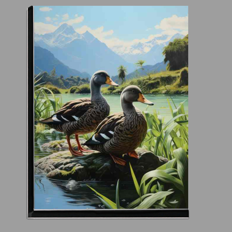 Buy Di-Bond : (Ducks on a Patch of Ground A Quaint Scene)