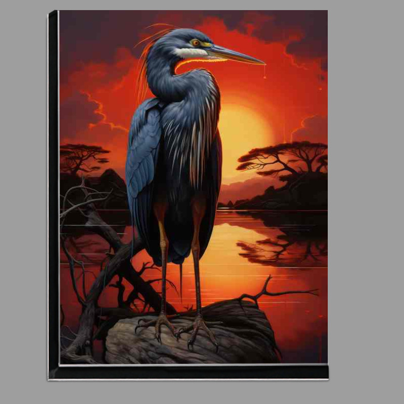 Buy Di-Bond : (Graceful Herons at Sunrise A Spectacle of Nature)