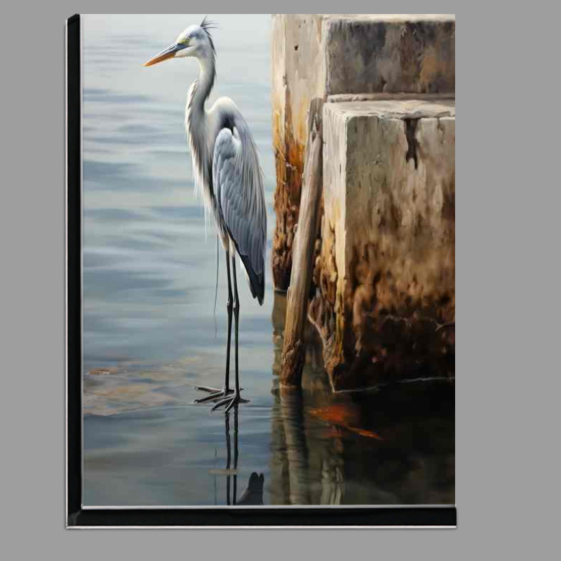 Buy Di-Bond : (Heron on the pier waiting for its food)