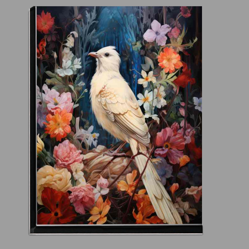 Buy Di-Bond : (Painted dove art style embraced in flowers)