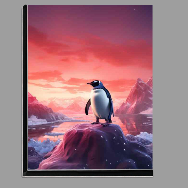 Buy Di-Bond : (The Art of Birdwatching Observing A Penguin on a ice rock)