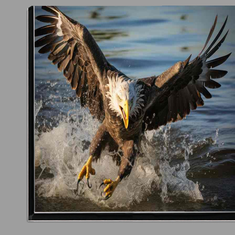 Buy Di-Bond : (Majestic Eagle Over Water A Captivating Sight)