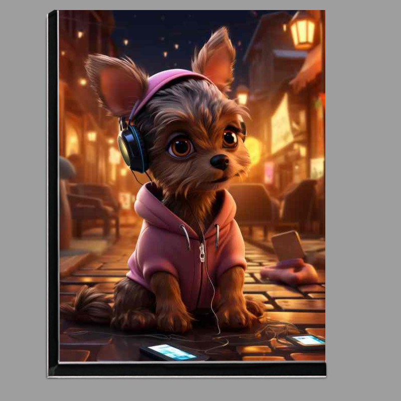 Buy Di-Bond : (Cute Yorkshire Terrier going to the gym in pink)