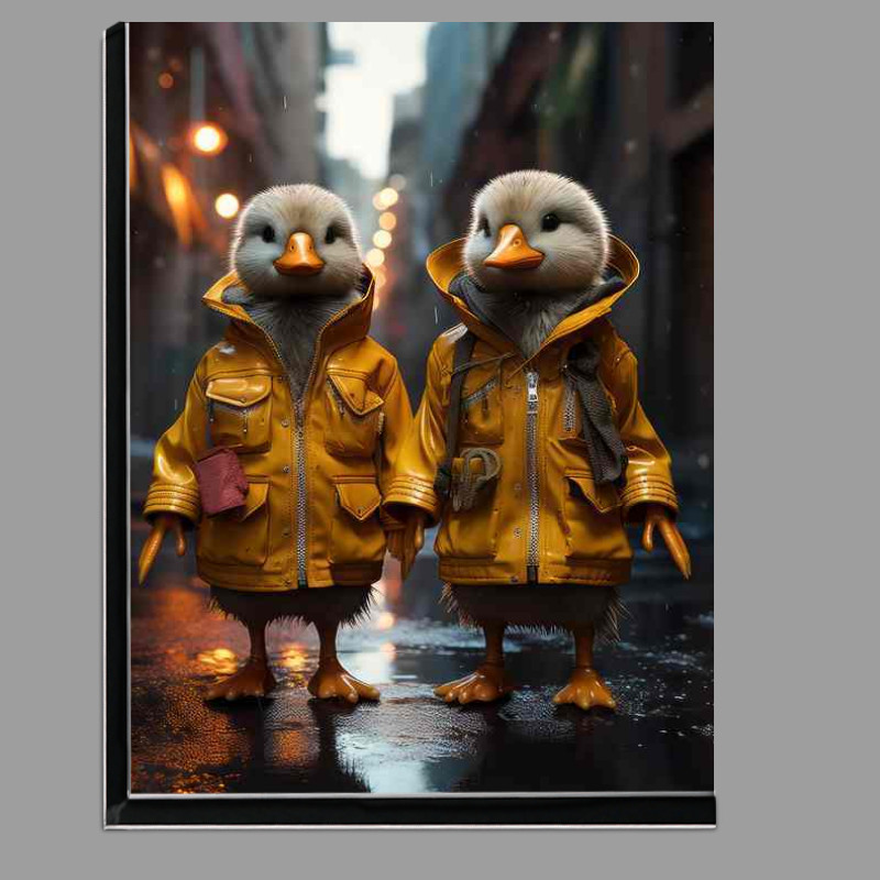 Buy Di-Bond : (Ducks walking wearing yellow raincoats)