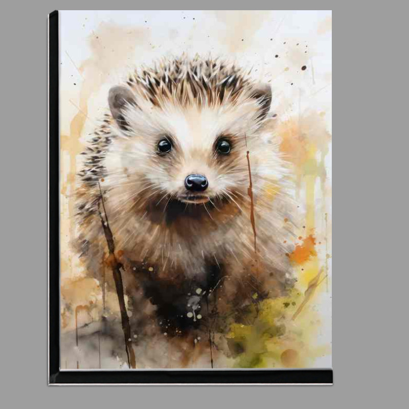 Buy Di-Bond : (Hedgehog watercolours surrounded by bushes)