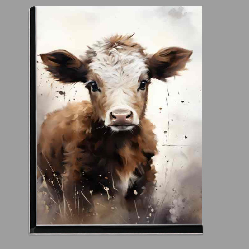 Buy Di-Bond : (Little Calf Cow staring at the camera)