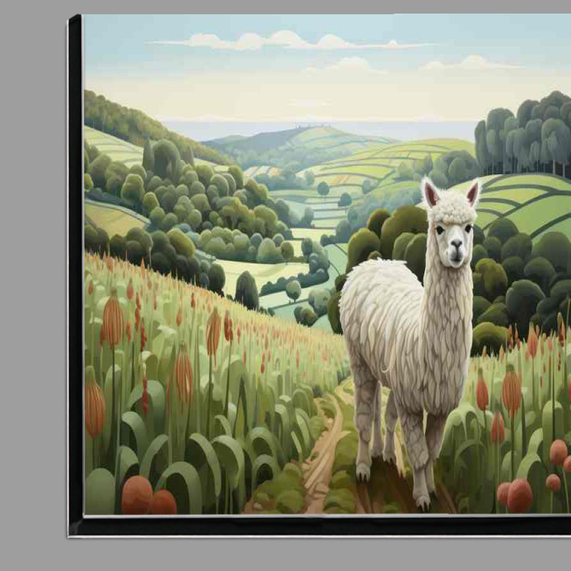 Buy Di-Bond : (Alpaca In The Countryside on the hils)