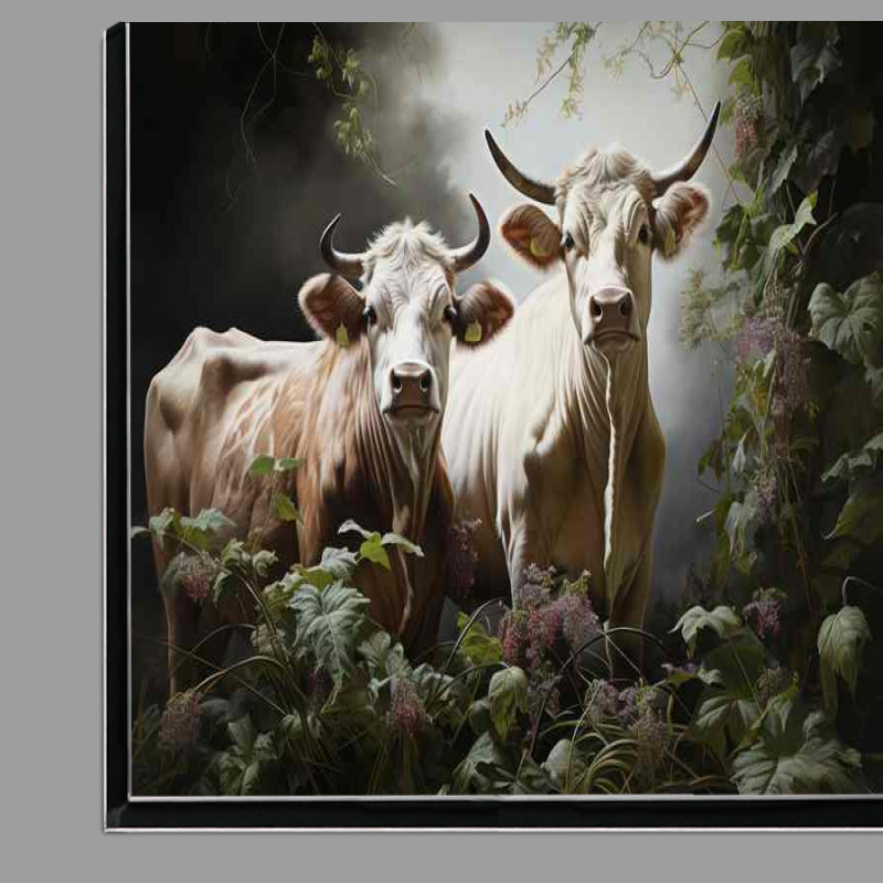 Buy Di-Bond : (Cows Grazing in Picturesque Fields A Scenic Delight)