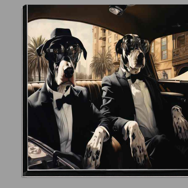Buy Di-Bond : (Dogs Sitting in the car all dressed up in suits)