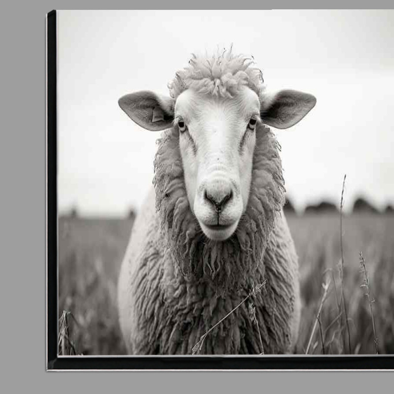 Buy Di-Bond : (Sheep in a field black and white)