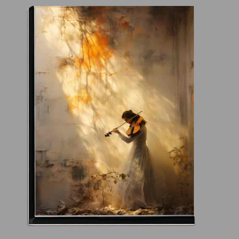 Buy Di-Bond : (A shadow of a woman playing the violin in the sun light)