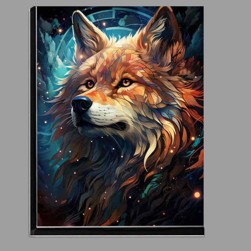 Buy Di-Bond : (A Wolf surrounded by stars and fireflys)