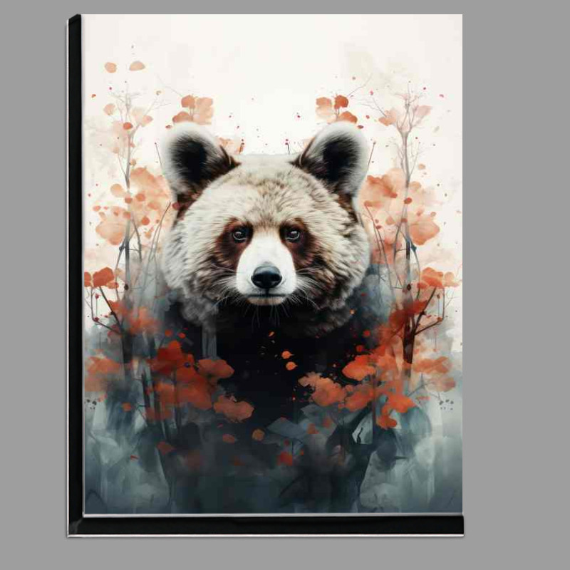 Buy Di-Bond : (Bear with watercolour style and trees at both sides)
