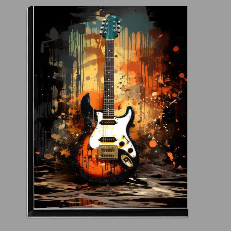 Buy Di-Bond : (Guitar with black color splatter)