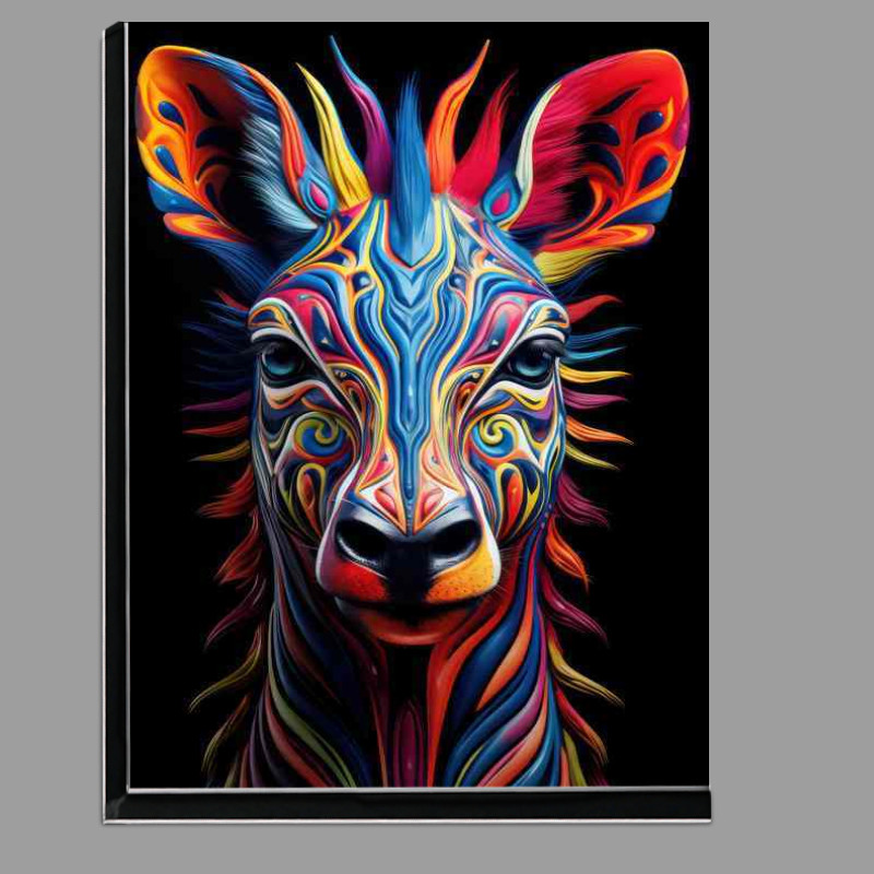 Buy Di-Bond : (Coulurful Stripes on a zebra abstract art style)