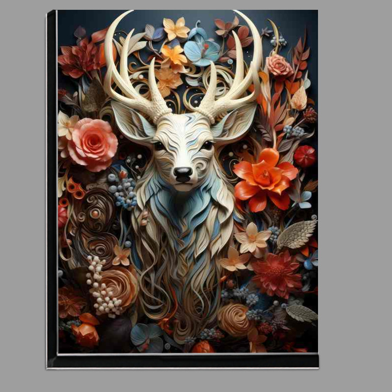 Buy Di-Bond : (Deer Cover Art surrounded by flowers)