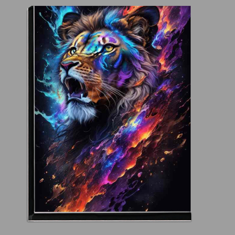 Buy Di-Bond : (Jungle Ruler A fierce lion slpash art style)