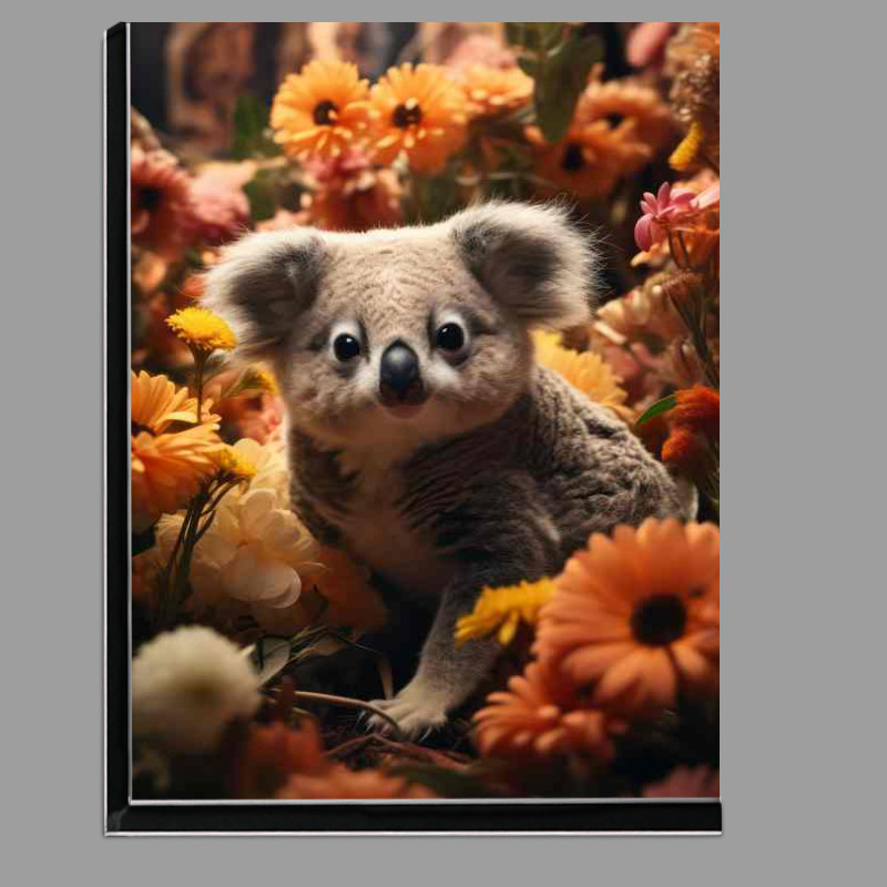 Buy Di-Bond : (Koala sitting amongst the flowers in the field)