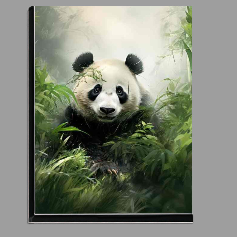 Buy Di-Bond : (Panda Surrounded by bamboo in the mountain forest)