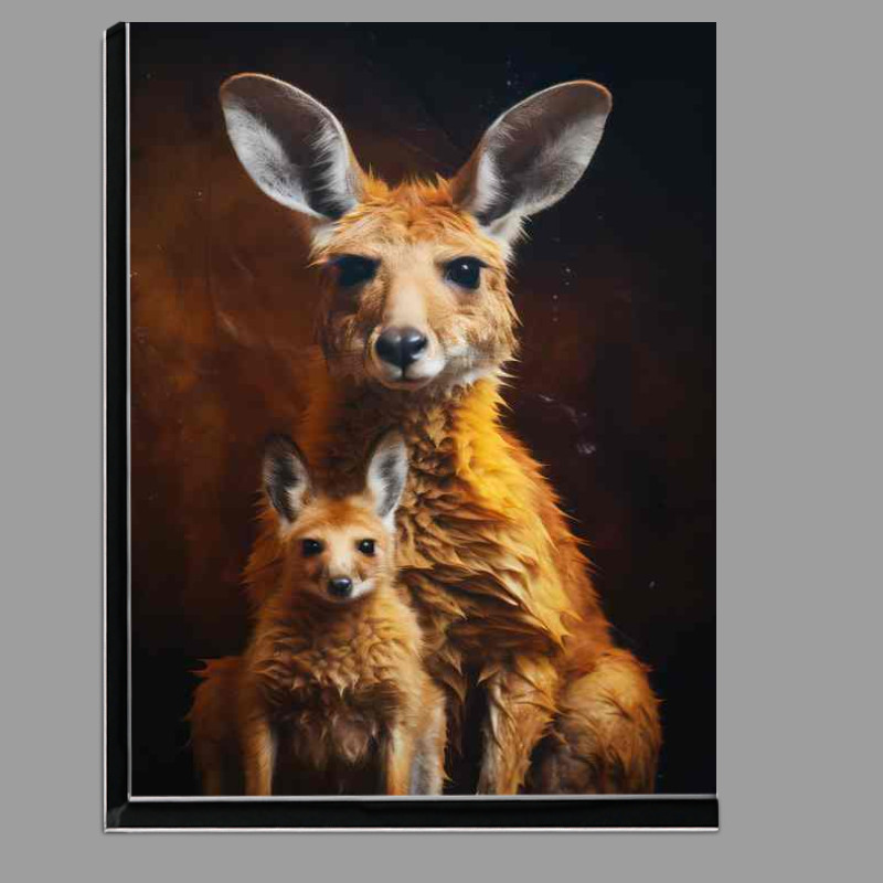 Buy Di-Bond : (Photo of a kangaroo and her baby)