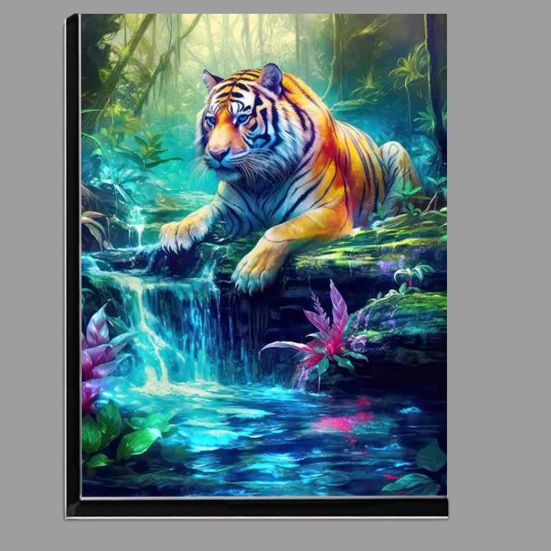 Buy Di-Bond : (Prismatic Passage the majestic tiger enjoying the water)