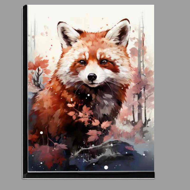 Buy Di-Bond : (Red Panda watercolours in the forest)