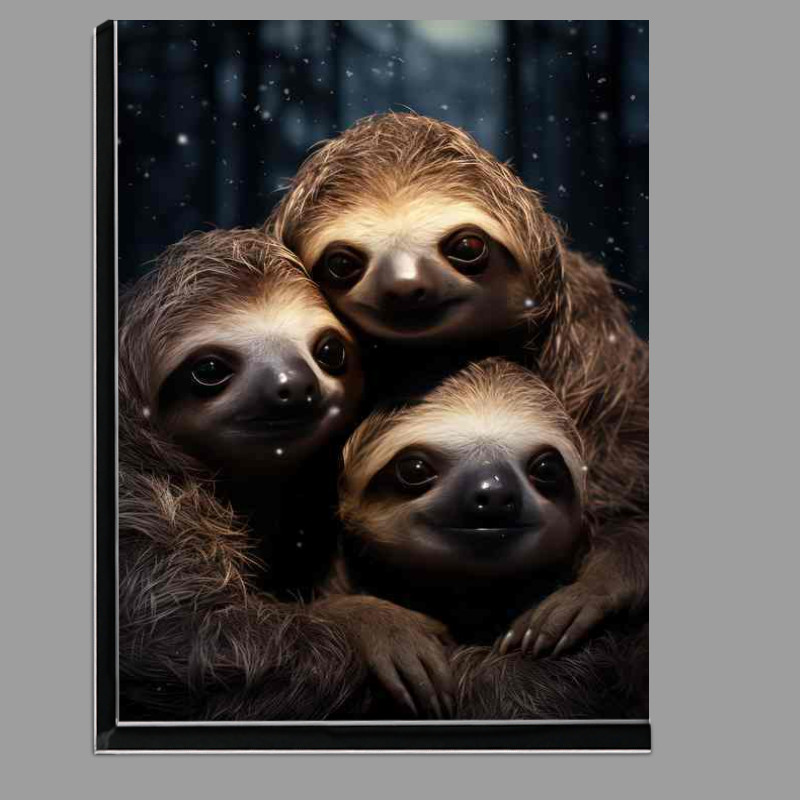 Buy Di-Bond : (Sloths hugging at night)