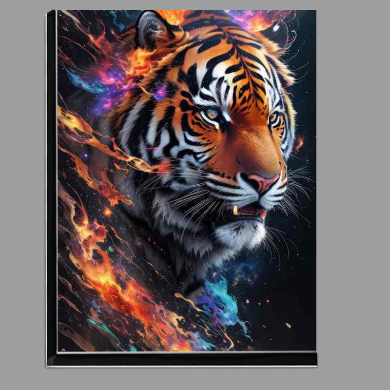 Buy Di-Bond : (The Majestic Tiger King of the Jungle in splash art style)