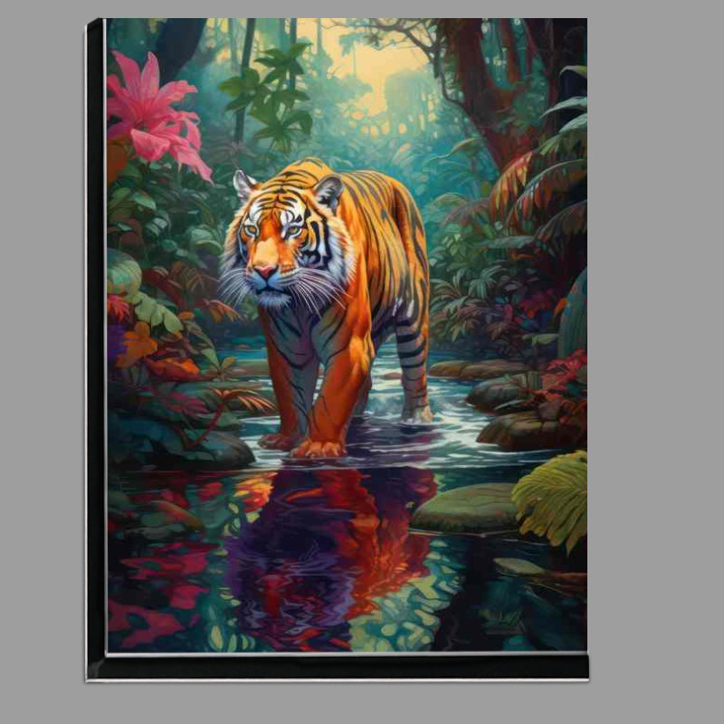 Buy Di-Bond : (Tigher walking in the river in the middle of the jungle)