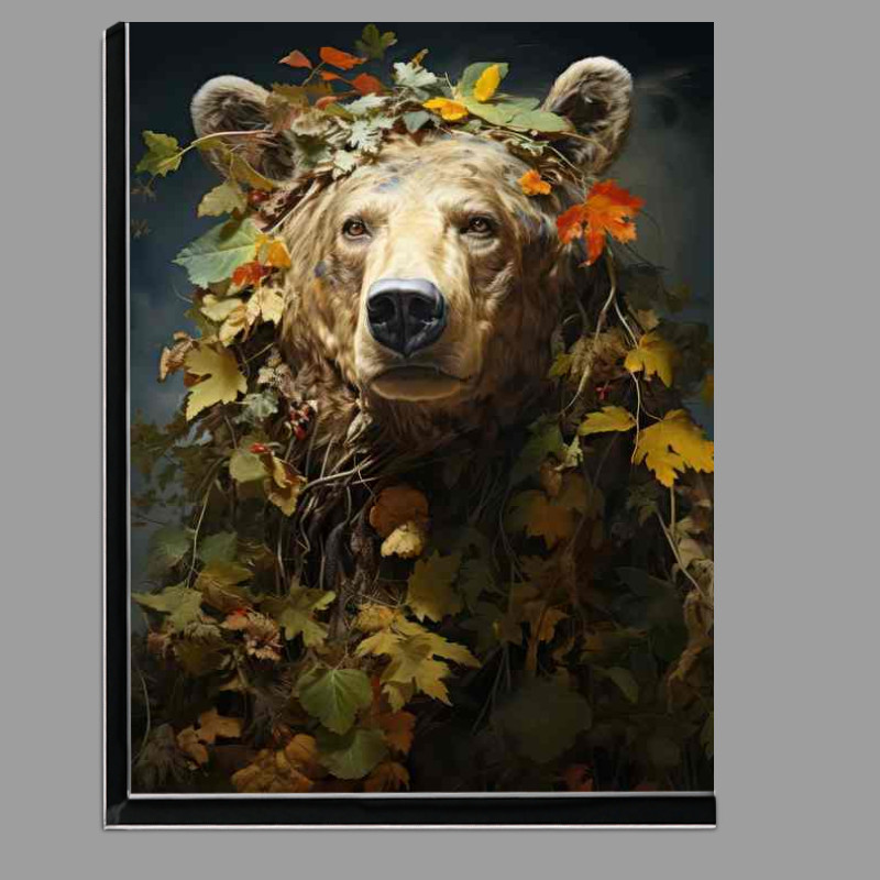 Buy Di-Bond : (brown Bear encased in a bunch of leaves)