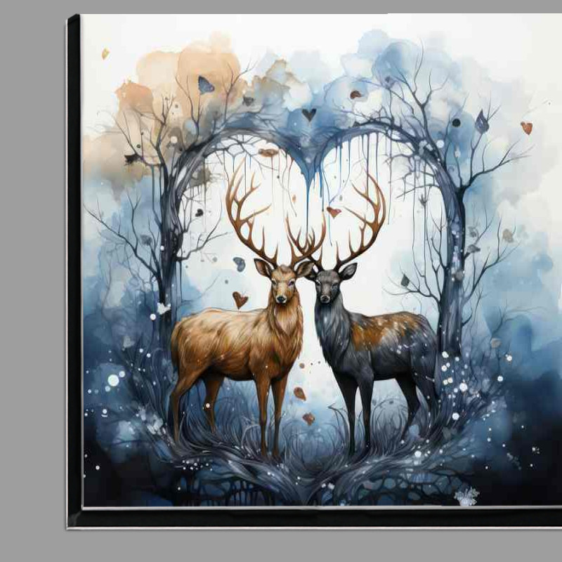 Buy Di-Bond : (A Pair Of Stag Deers in the love tree)