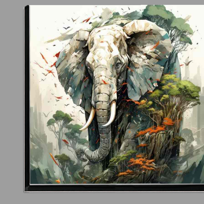 Buy Di-Bond : (An Elephant on a mountain scene with forest trees)