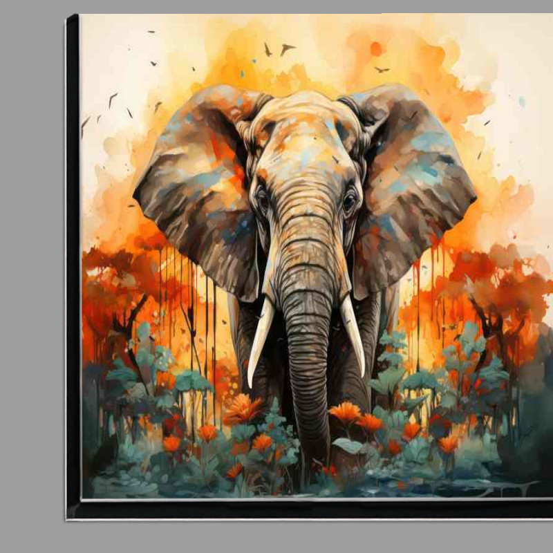 Buy Di-Bond : (Exposure of A Elephant in the woodland trees)