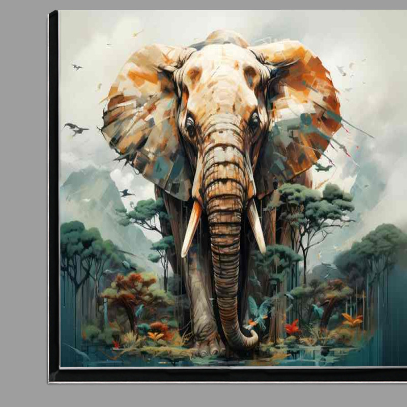 Buy Di-Bond : (Giant Elephant with mountains and forest behind him)