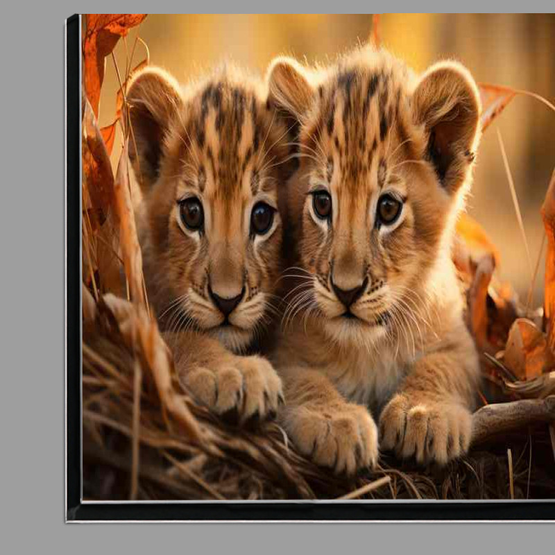 Buy Di-Bond : (Lion cubs watching and been courious)