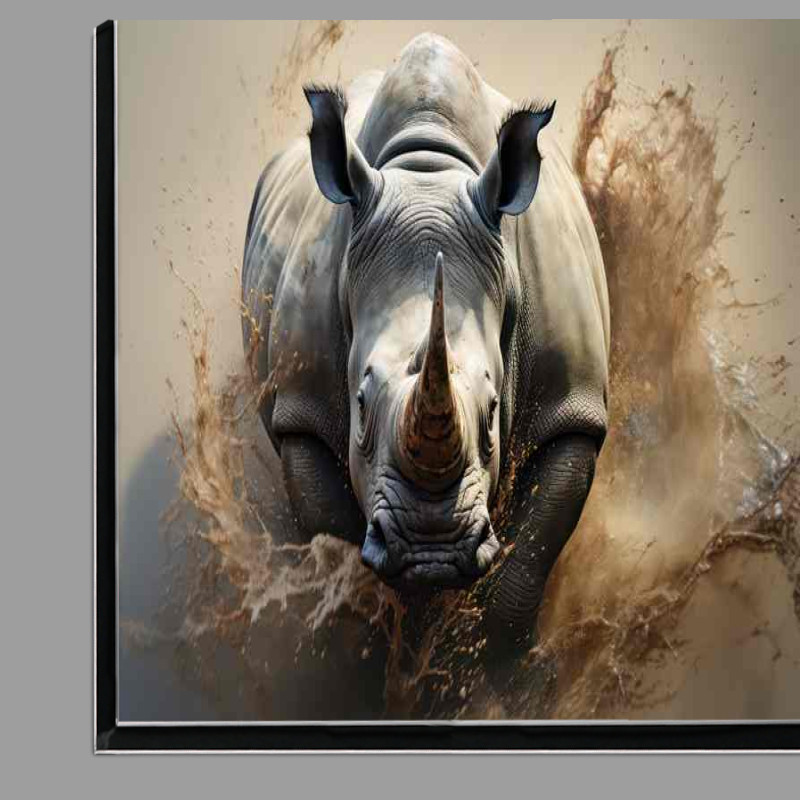 Buy Di-Bond : (Rhino on the run in the mist of all the dirt)