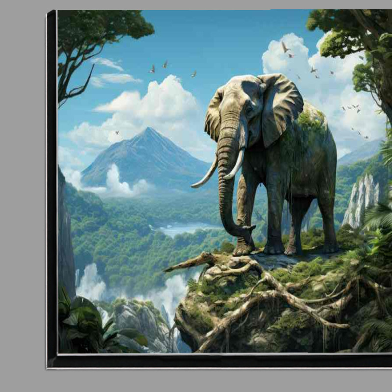 Buy Di-Bond : (The Mighty Elephant crossing the ravine)