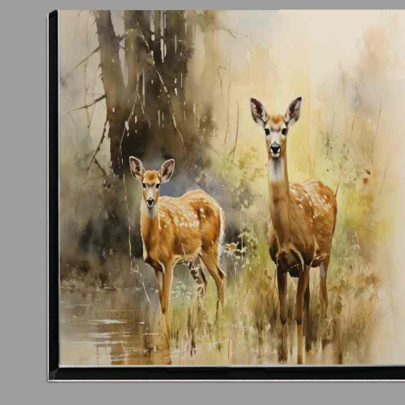 Buy Di-Bond : (Woodland Symphony The Beauty of Deer in Nature)