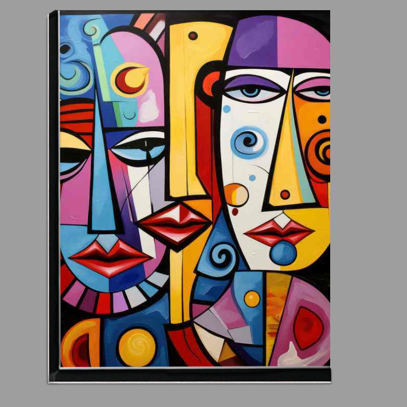 Buy Di-Bond : (Beyond Realism Abstract Faces in Dazzling Hues)