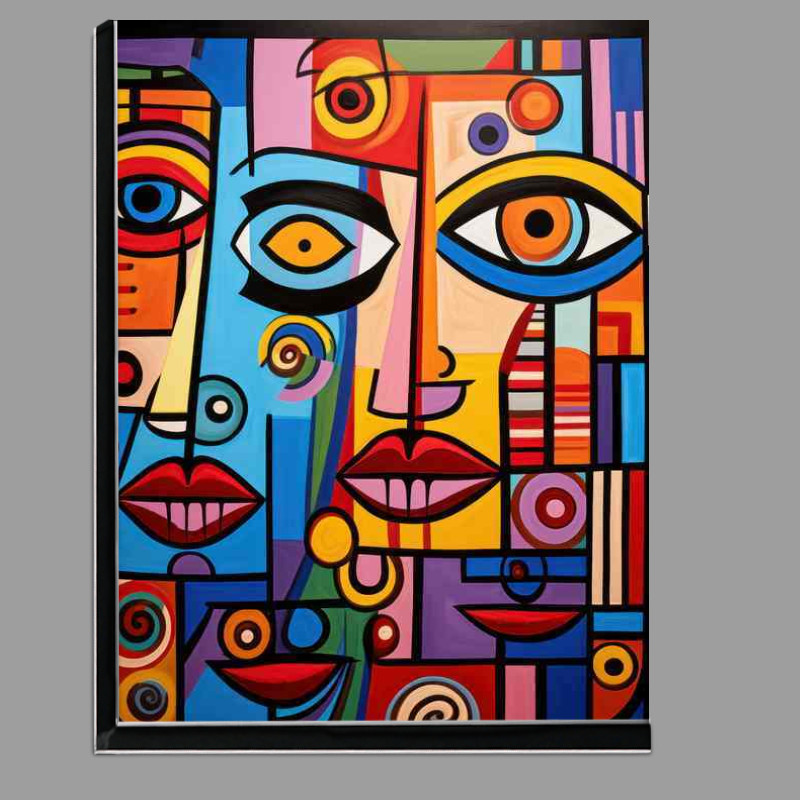 Buy Di-Bond : (Colorful Facial Fantasies Abstract s Unveiled)