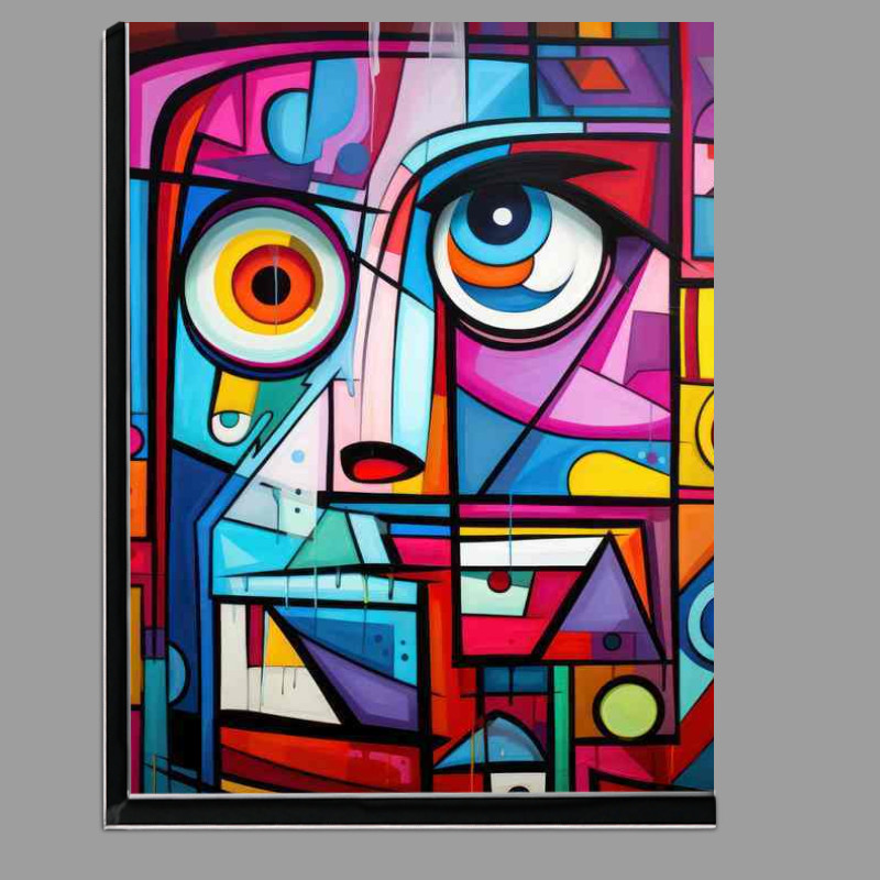 Buy Di-Bond : (Faces of the Rainbow Abstract Art in Full Bloom)
