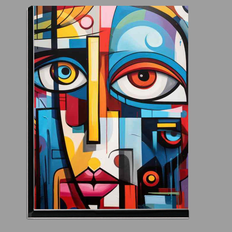 Buy Di-Bond : (Vivid Expressions Abstract Colorful Faces in Art)