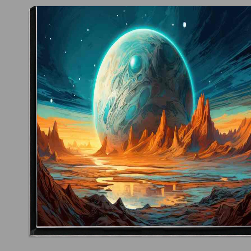 Buy Di-Bond : (Alien Landscape Beauty Surrounded by Rocks)