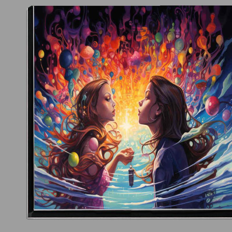 Buy Di-Bond : (Two girls in a fantasy universe so colourful and bright)