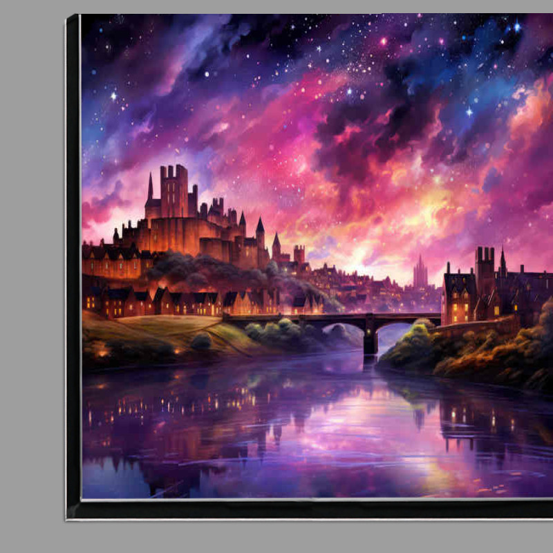 Buy Di-Bond : (City chester castle overlooking the river with a purple haze)